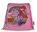 AWEHIRU Unicorn Drawstring Bag Gym Sack Pack for Kids, Gift String Backpack Cinch Bag for School and Birthday Party