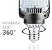 Hyperikon 54W LED Shoebox Street Light Rotatable, 250w Metal Halide Replacement, Bright Outdoor Area lighting, Large Mogul E39 Screw Base, UL & DLC, 5000K Crystal White, 5900 lumens