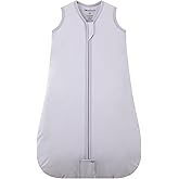 Mosebears Sleep Sack Baby Winter Wearable Blanket with 2-Way Zipper,2.5 TOG Cotton Sleep Sack Unisex (Light Grey, 12-18 Months)