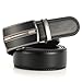 Squeple Leather Belt For Men Automatic Buckle Leather Belts 3.5CM Width Black