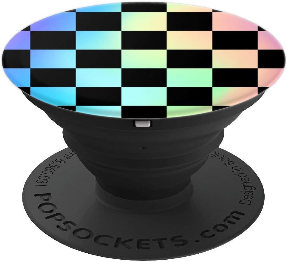 Checkered Print Pattern Rainbow Checkerboard PopSockets PopGrip: Swappable Grip for Phones & Tablets