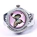 Eachbid Smart Applied Fantastic Child Lady Girl Steel Butterfly Elastic Quartz Finger Ring Watch Gift