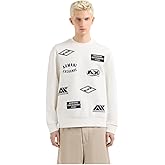 Armani Exchange mens Logo Mania Sweatshirt