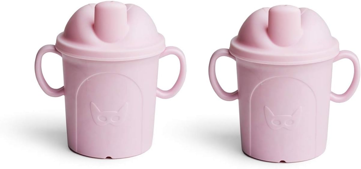 Herobility HeroEcoCup 7 oz/210 ml Baby & Toddler Cup,Pink, 2 Pack