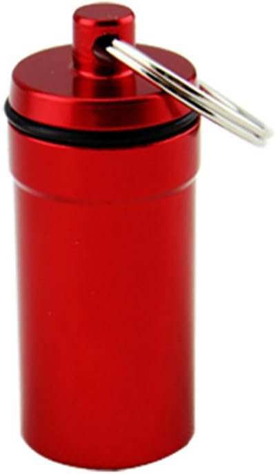 Aiming Waterproof Pill Box Holder Keychain Container Aluminum Alloy Medicine Bottle