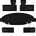 Restraint Kit,MELO Extra-Strength Bondage Strips Set with Neck Pad Ankle/Wrist Cuff, Black