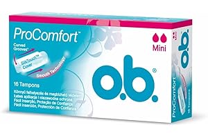 OB O.B. Pro Comfort Mini Tampon 16s -O.B.PRO Comfort Super tampons with Fluid-Lock Grooves for Locked-in Leak Protection