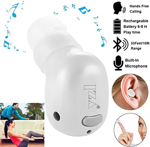 Bluetooth Earbud Wireless Headphone Mini Earphone Invisible in Ear V4.1 Headset with Mic Handsfree 8 Hours Talking Time for Android iOS iPhone iPad Samsung LG PS3 Tablet