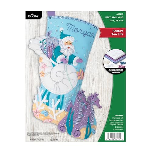 Bucilla, Santa's Sea Life, Perfect for DIY Arts and Crafts Projects Felt Applique 18