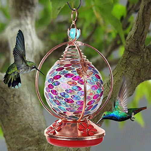 Lily S Home Mosaic Glass Hanging Hummingbird Feeder With Import