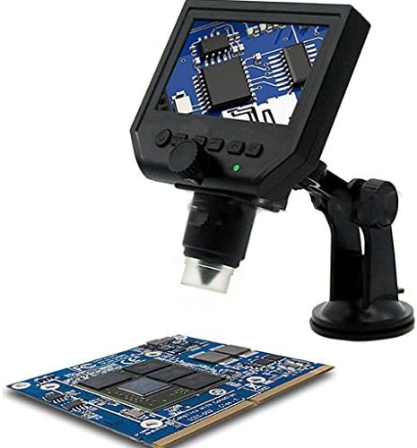 600X, 1 : 1-600x 3.6MP USB Digital Electronic Microscope Portable 8 LED VGA Microscope With 4.3" HD OLED Screen for PCB motherboard repair