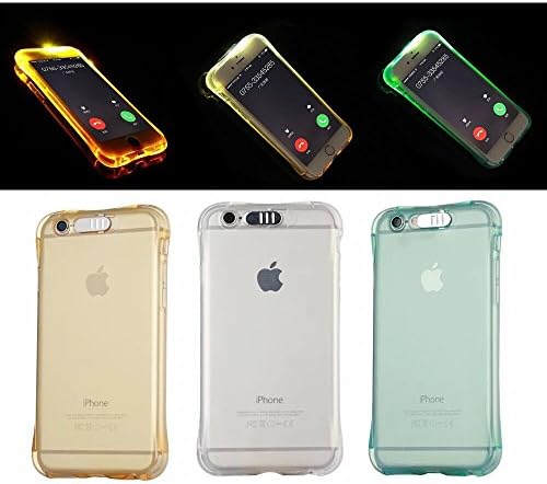 3 PCS-iPhone 7 Plus Case- SUNYI Creative LED Flash Flashing Incoming Call Light up Crystal Clear Anti-scratch Shockproof Soft Protective TPU Shell Cover Case for iPhone 7 Plus 5.5Inch