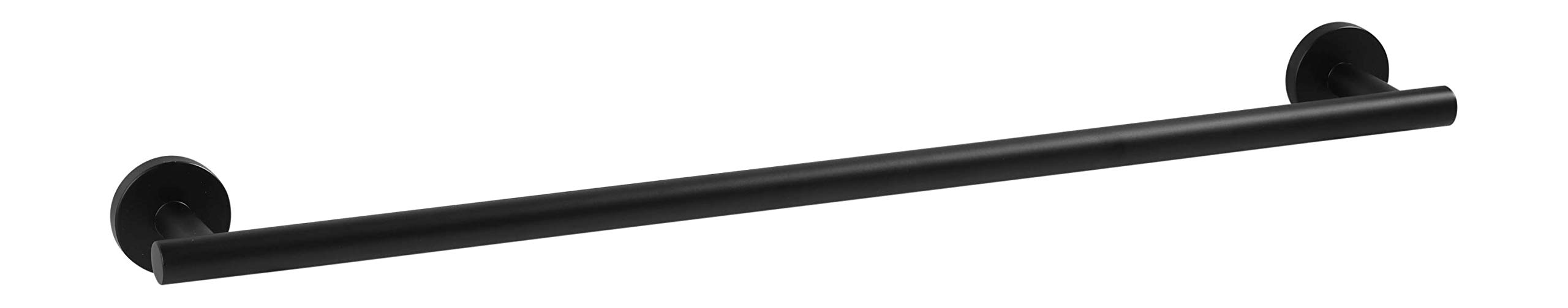 Ambrosya - Towel Rail Made of Stainless Steel in Black - Bathroom Holder Bracket Hook Stand (Stainless Steel (Black))