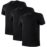 BAMBOO COOL Men's Undershirt Moisture-Wicking T-Shirts Stretch Crewneck Soft Tees for Men,3 Pack