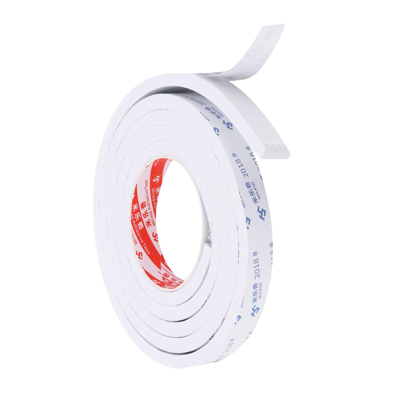 PATIKIL 2m/6.6ft Sealing Foam Tape, 2cm Wide 8mm Thick Single Sided Weather Stripping Door Seal Strip for Window Door Insulation, White