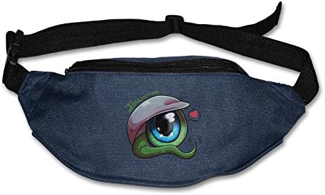 XJBD Men's&Women's Waist Pack Big Eyes With Heart Outdoor Sweatproof Bag Navy