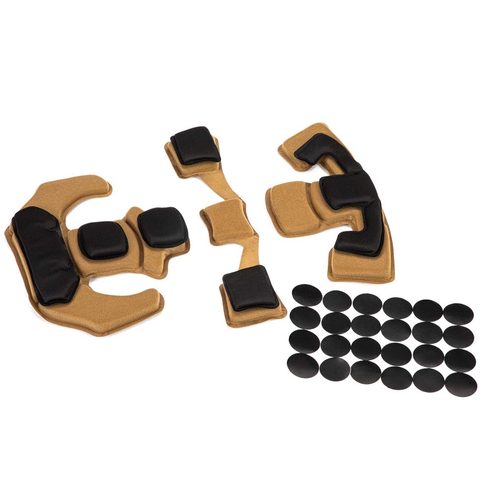 Photo 1 of PAXLamb Memory Foam Pad Protective Mat Helmet Padding Kit Replacement Universal Motorcycle Tactical Cushions for ACH MICH Team Wendy FMA EXF Helmet (Tan Black)