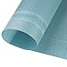 PIGCHCY Placemats,Heat Insulation Non Slip Plastic Placemats,Washable Easy to Clean Woven Vinyl Kitchen Stain Resistant Placemats for Dining Table Set of 4(Sky Blue)