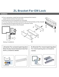 uhppote zl Soporte de abrazadera de soporte para 180 killogram Lbs. Electric pestillo magnético