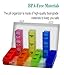 Inspiration Industry NY Rainbow Weekly Pill Organizer with Snap Lids | 7-Day AM/PM | Detachable Compartments for Bigger Pills, Vitamin