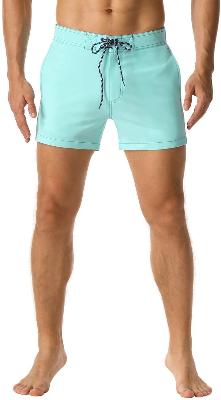Nonwe Men's Swim Trunks Lightweight Soft Quick Dry Summer Beach Shorts