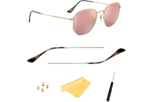 HICYCLE2 Replacement Temple Arm,Temple Tips for Ray ban RB3447 RB3547N RB3548N RB3647N Sunglasses,with 4 Screws,1 Screwdriver (Brown)