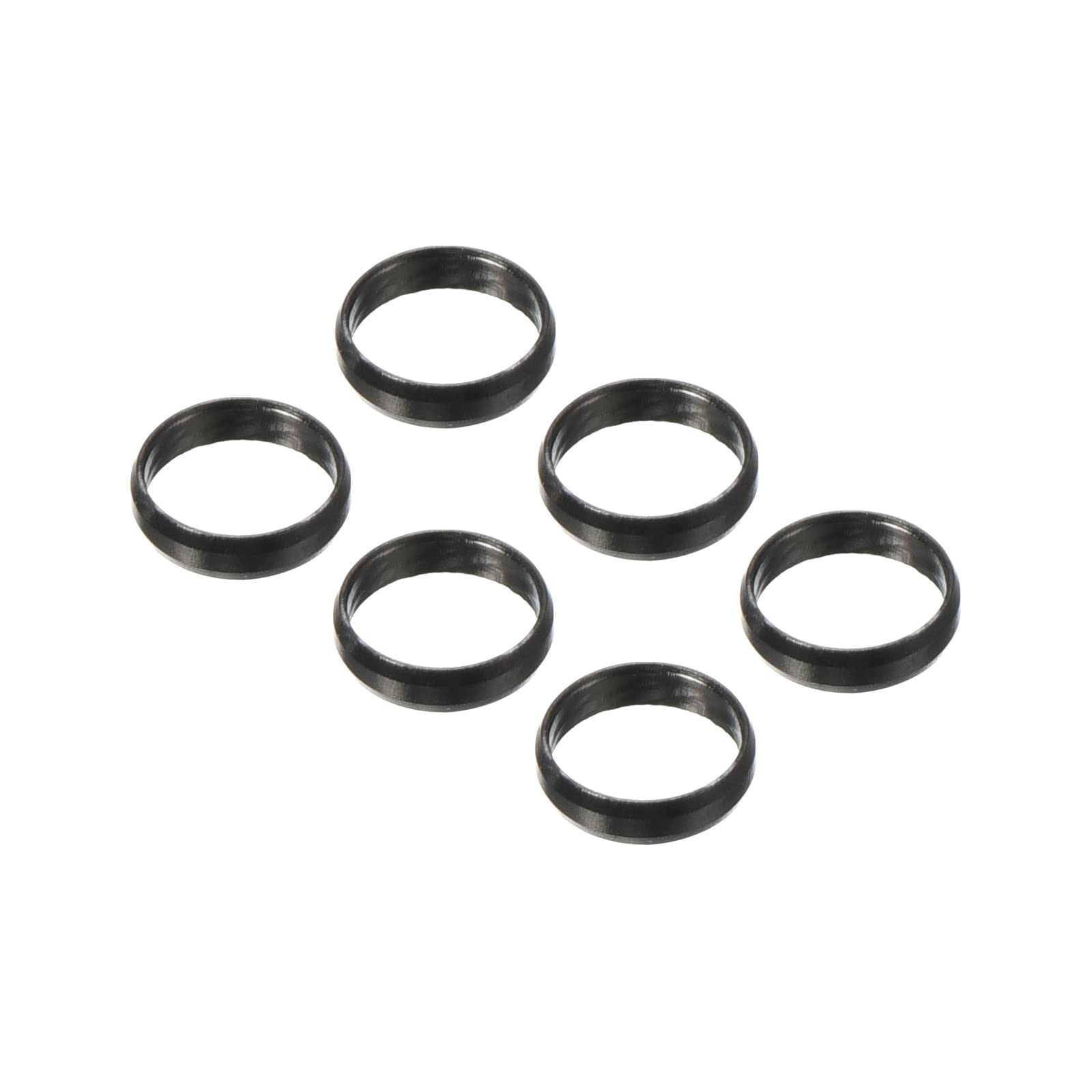 PATIKIL Dart Shaft Rings, Aluminum Dart O-Ring Accessories for Plastic & Nylon Shafts - 6 Pack (Black)