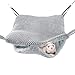 Niteangel Ferret Hammock Napping Bed Pocket - Swing Snuggle Sack for Ferrets Rats Suger Glider Squirrels (Grey)