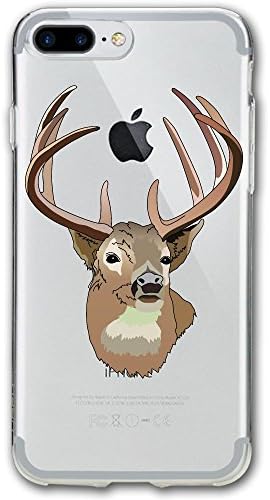 Deer Head Animal IPhone 7 Plus Case Texture Pattern Premium Hybrid Protective Clear Case