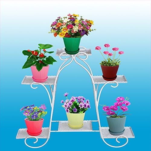 QUIET4.6'' High Quality 6 Candy Colors Fashion Stripes Plastic Flower Pots Planters With Saucers &amp; Free Planting Tools
