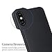 iPhone X case, X-Level Mobile Cell Phone Case [Guardian Series] Soft TPU Matte Surface Slim Fit Ultra Thin light Full Protective Back Cover for Apple iPhone X - Black