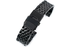 StrapHabit Beads of Rice Watch Bracelet Band Strap - Stainless Steel Vintage BOR 18mm 19mm 20mm 21mm 22mm 24mm