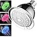 Luminex by PowerSpa 7-Color 4-Setting LED Shower Head with Air Jet LED Turbo Pressure-Boost Nozzle Technology LED colors change automatically every few seconds