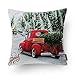 Phantoscope Set of 4 Merry Christmas Modern Santa Clause Throw Pillow Case Cushion Cover 18