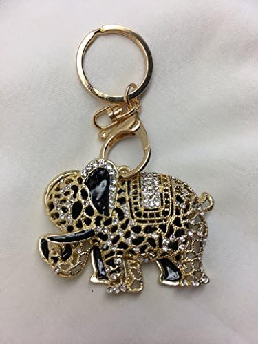 Fashion Bling Rhinestone Lucky Elephant Keychains Car Key Ring Handbag Keychain for Women Bag Charms Purse Bag Decoration