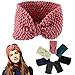 Voberry®Lady's Lovely Winter Crochet Flower Bow Knitted Winter Warmer Head wrap Hair accessories (Pink)