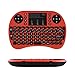 Rii i8+ Mini Wireless 2.4G Backlight Touchpad Keyboard with Mouse for PC/Mac/Android, Red (mwki8+)