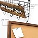 ChasBete Message Center, Chalkboard Sign & Cork Board & Mail Organizer Key Holder for Wall,3 in 1 Vintage Command Center Wall Organization Set