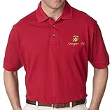 U.S. Marine Corps Semper Fi Polo Shirt (Large) Red