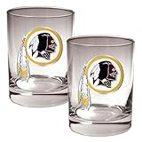 NFL Washington Redskins Two Piece Rocks Glass Set - Primary Logo