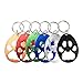 SWATOM Dog Paw Keychain Bottle Opener Beer Opener Tool, Key Tag Chain Ring, 6 Piece