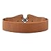 Retro Vintage Brown Belts Women Elastic Waist Belt Size L CL0415-5