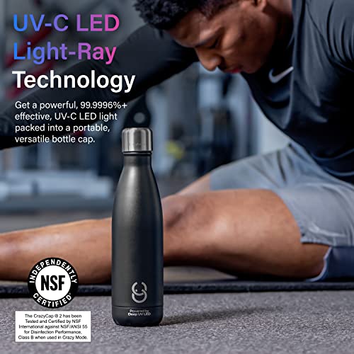 CrazyCap 2.0 UV Water Purifier & Self Cleaning Stainless Steel