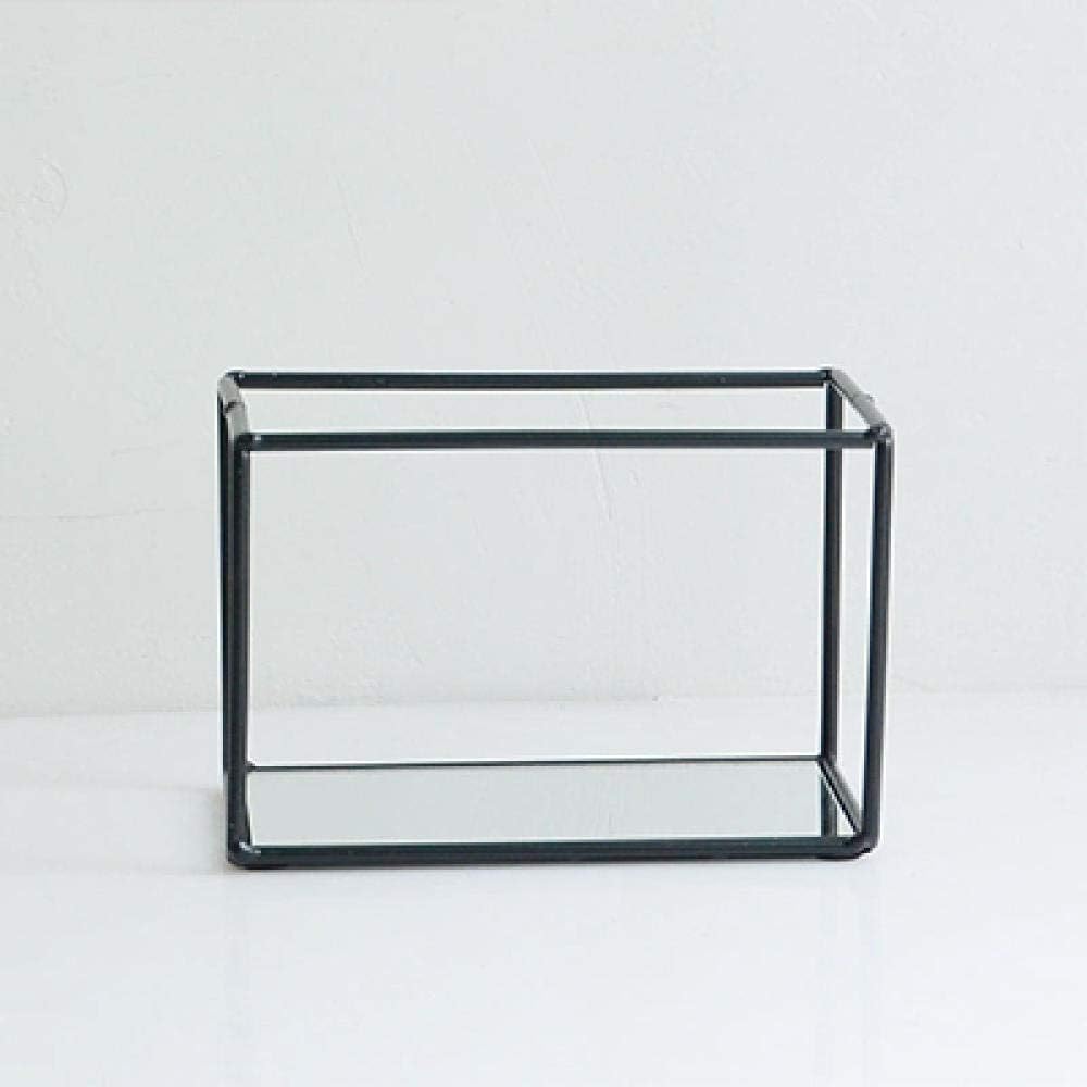 Candle Pillar Holders Simple Modern Geometric Cube Mirror Ornaments Living Room Candlestick Decoration Candlestick Holders-Purple
