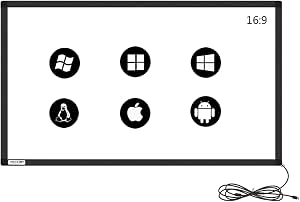 GreenTouch 55 pulgadas 10 puntos IR marco táctil pantalla táctil infrarroja  sin interfaz USB de vidrio disco libre para monitor LCD.. : Electrónica -  Amazon.com