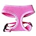FUNPET Soft Mesh Dog Harness No Pull Comfort Padded Vest for Small Pet Cat and Puppy Pink S