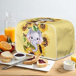 Talayituse Elephant Sunflower Print 2 Slice Toaster