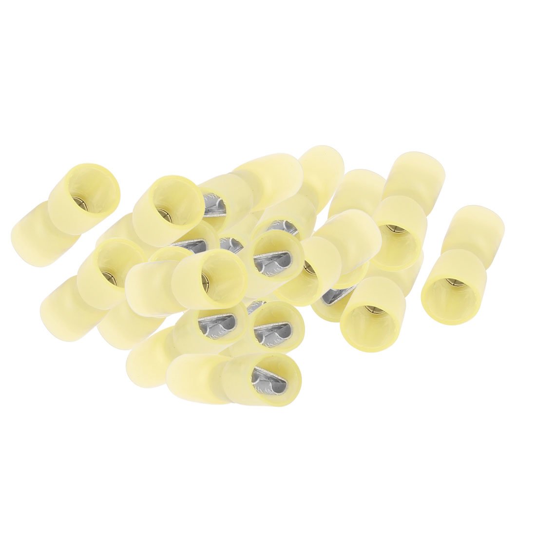 Uxcell a16033100ux1543 FDD5.5-250 Heat Shrink Electrical Fully Insulated Female Spade Wire Terminals AWG 43079 with 20 Piece, Yellow
