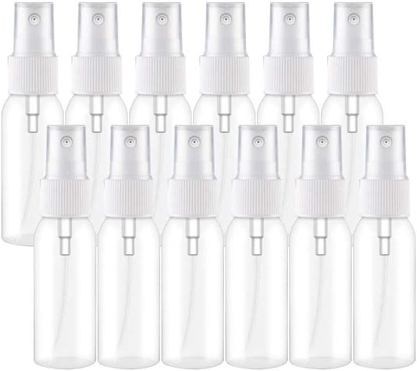 Hopeg Spray Bottle 30ML/50ML/100ML, Empty Clear Spray Bottle Adjustable Head Sprayer Liquid Container Cleaning Safe Reusable Plastic Portable Spry Bottle (A-30ML)