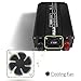 iRULU 1000W Microprocessor Power Inverter DC 12V to 110V AC Car Inverter with 1 AC Outlets 2A USB Car Adapter -Black